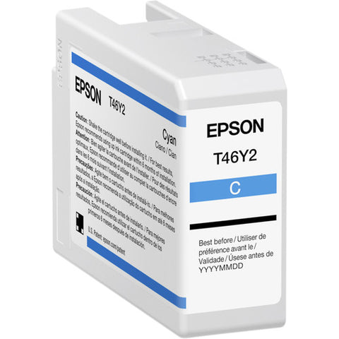Epson T46Y Cyan UltraChrome PRO10 Ink Cartridge (50mL) - Image Pro International